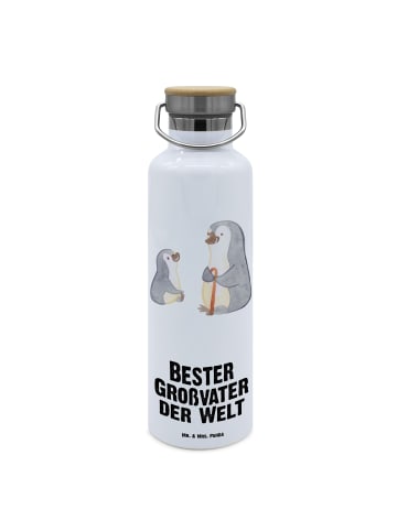 Mr. & Mrs. Panda Trinkflasche Pinguin Bester Großvater der Welt ... in Weiß