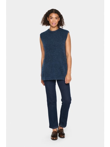 SAINT TROPEZ Weste ZanettSZ Gerade Passform in Midnight Sail Melange