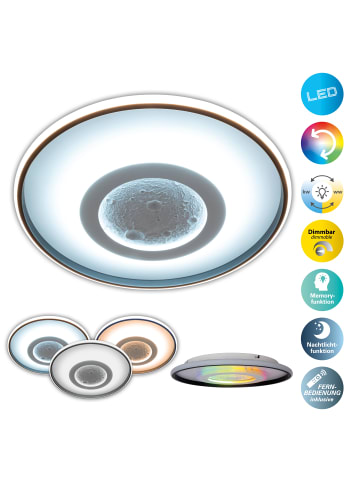 näve LED Deckenleuchte "LIVANA" in weiß - (L)70 cm x (B)70 cm x (H)6.2 cm - EEK E