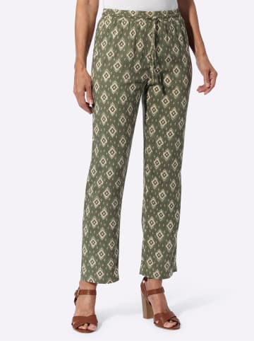Sieh an! Schlupfhose in khaki-sand-bedruckt