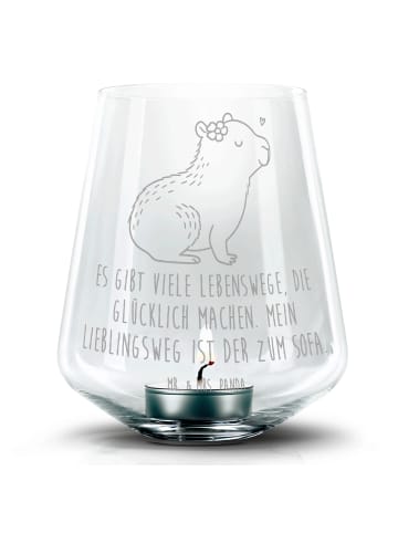 Mr. & Mrs. Panda Kerzenständer Capybara Blume mit Spruch in Transparent