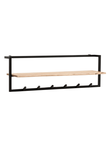 FineBuy Wandgarderobe in Braun / Akazie / 100x25x32