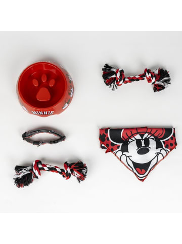 Disney Minnie Mouse Disney Minnie Mouse Hunde-Willkommensset – 5-teilig mit Napf, in Rot