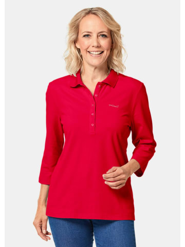 GOLDNER Poloshirt in hochwertiger Pikee-Qualität in mohnrot