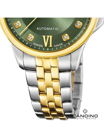 Candino Analog-Armbanduhr Candino Automatik silber, gold mittel (ca. 34mm)