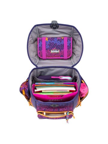 Scout Genius Exklusiv Superflash - Schulranzen Set 4tlg. (Blue Dino) in Fantasy