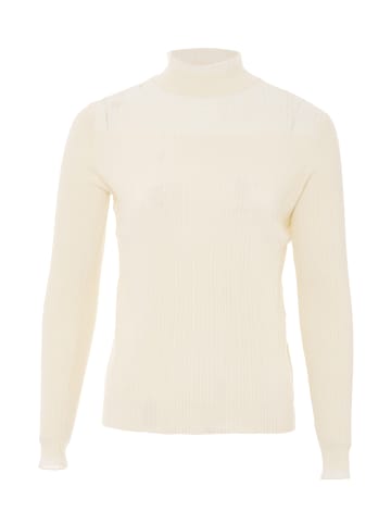 NAEMI Damen Strickpullover in Wollweiss