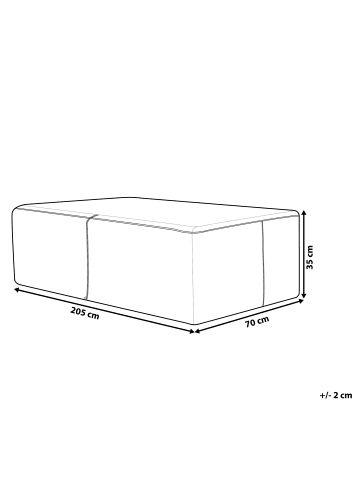 Beliani Regenschutzhülle CHUVA in Grau - (W) 205 x (H) 35 x (L) 70 cm