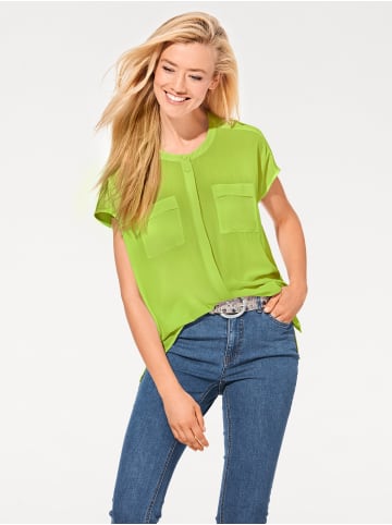 Heine Kurzarm-Bluse in limette