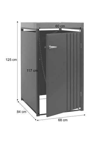 MCW 1er-Mülltonnenverkleidung O67, Anthrazit