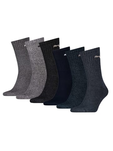 Puma Socken 6er Pack in Grau/Blau-Mix