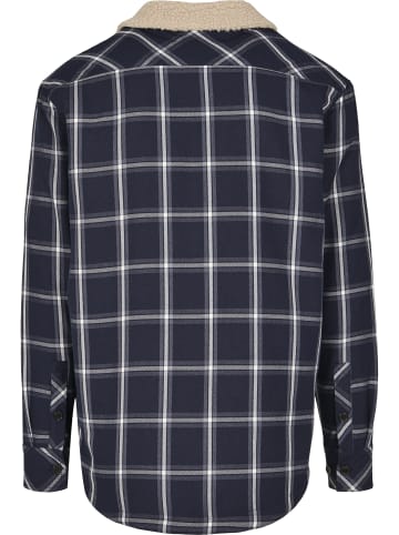Urban Classics Urban Classics Herren Sherpa Lined Shirt Jacket in navy/wht