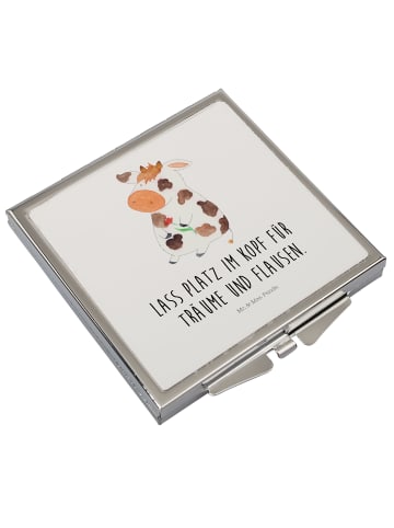 Mr. & Mrs. Panda Klappbarer Spiegel Kuh mit Spruch in Weiß