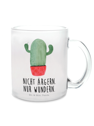 Mr. & Mrs. Panda Teeglas Kaktus Wut mit Spruch in Transparent