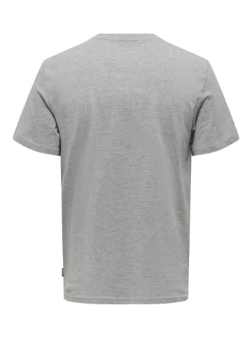 ONLY & SONS T-shirt in Light Grey Melange