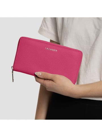Lazarotti Bologna Leather Geldbörse Leder 19 cm in hot pink