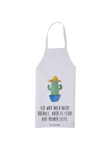 Mr. & Mrs. Panda Schürze Kaktus Hut mit Spruch in Weiß