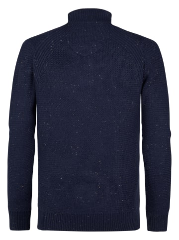 Petrol Industries Melierter Pulover Buffalo in Blau