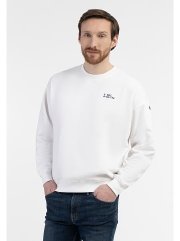 DreiMaster Maritim Herren Oversized Sweatshirt in Weiss