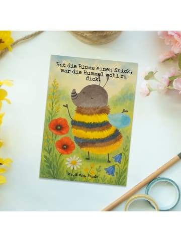 Mr. & Mrs. Panda Grußkarte Hummel flauschig Design mit Spruch in Weiß