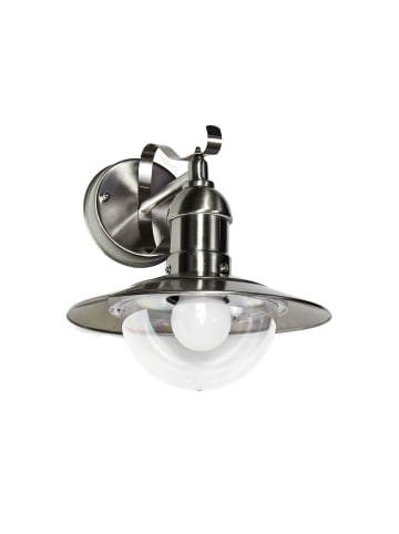 Licht-Erlebnisse Außen Wandlampe (B)24 x (H)25.6 cm in Silber