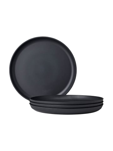 Mepal 4er Set Frühstücksteller Silueta in ø 23 cm in Nordic Black