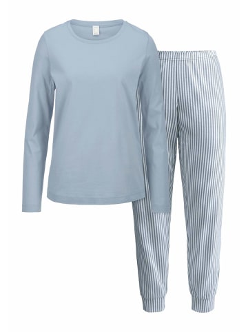 Hessnatur Pyjama Regular in helles jeansblau
