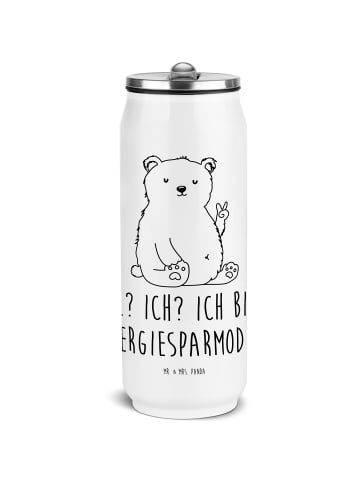 Mr. & Mrs. Panda Thermosflasche Eisbär Faul mit Spruch in Weiß