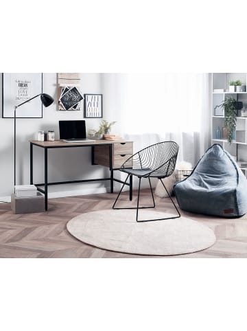 Beliani Schreibtisch GRANT in Braun/Schwarz - (W) 120 x (H) 76 x (L) 48 cm