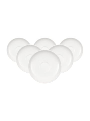 Villeroy & Boch 6er Set Mokka-/Espressountertassen Anmut ø 12 cm in weiß