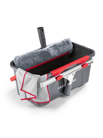 Clean Maxx Fensterreiniger 7-tlg. grau/rot inkl. Reinigungsmittel  grau