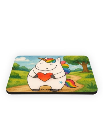 Mr. & Mrs. Panda magnet Einhorn Herz Design ohne Spruch in Weiß