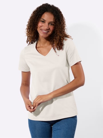 WITT WEIDEN Kurzarmshirt in ecru + ecru