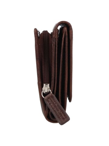 mano Donna Aurona Geldbörse RFID Leder 14,5 cm dunkelbraun