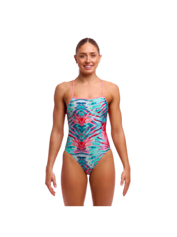 Funkita Ripple Reflect Schwimmanzug blickdicht und hoher Beinausschnitt in bunt