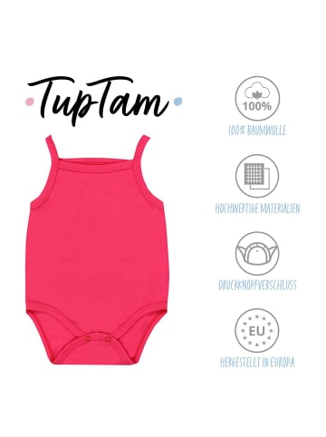 TupTam Mädchen Babybody mit Spagettiträger Sommer 5er Pack in gelb/lila