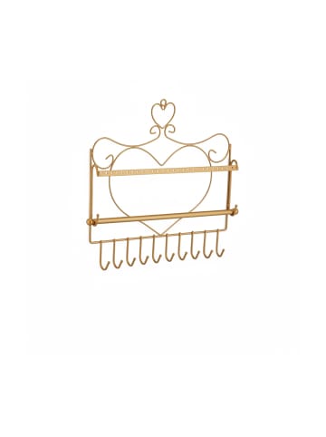 relaxdays Schmuckhalter in Gold - (B)36,5x (H)30 x (T)3,5 cm