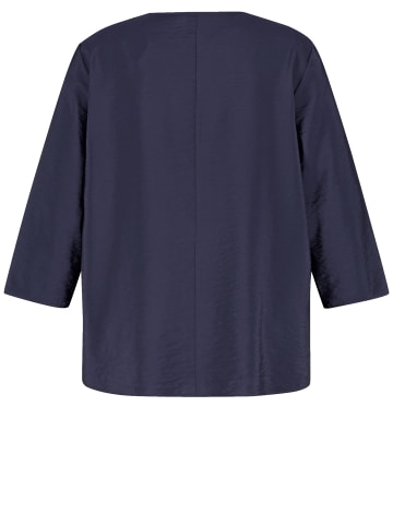 SAMOON Bluse 3/4 Arm in Dark Lake Blue