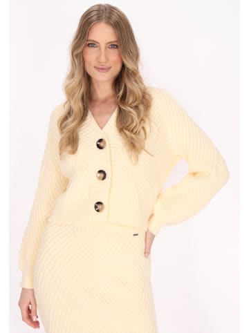 DreiMaster Vintage Damen Cardigan in Wollweiss