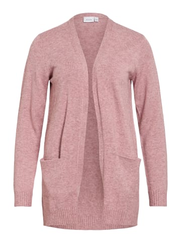 Vila Feinstrick Basic Cardigan Stretch mit Taschen VIRIL in Rosa-2