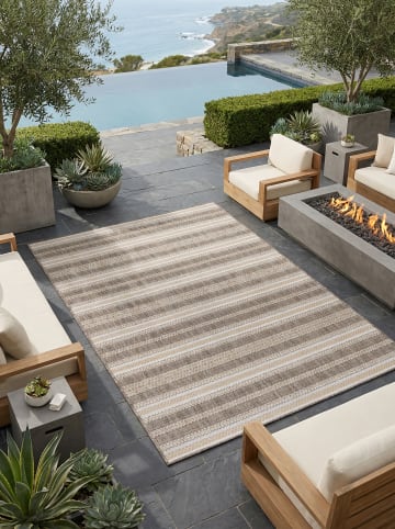 KADIMA DESIGN Teppich Outdoor Waschbar Vintage SARNTAL Strapazierfähig OEKO-TEX in Beige