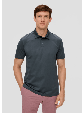 s.Oliver BLACK LABEL Polo-Shirt kurzarm in Grau