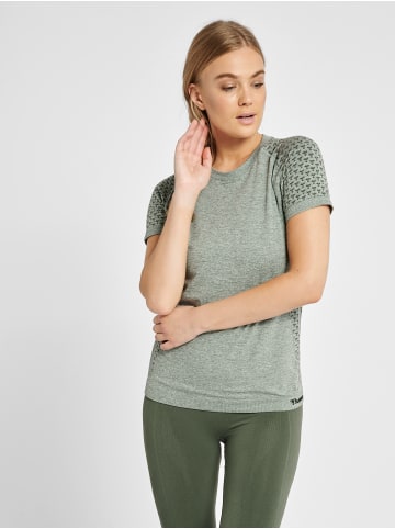 Hummel T-Shirt Raglanärmel Hmlci Damen in THYME MELANGE