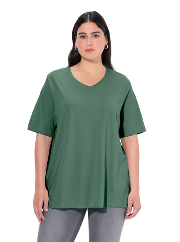 Ulla Popken Shirt in dunkel eukalyptus