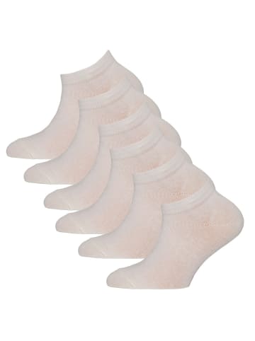 ewers 6er-Set Sneaker Socken Uni in weiß