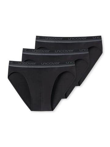 UNCOVER BY SCHIESSER Slip 3er Pack in Schwarz