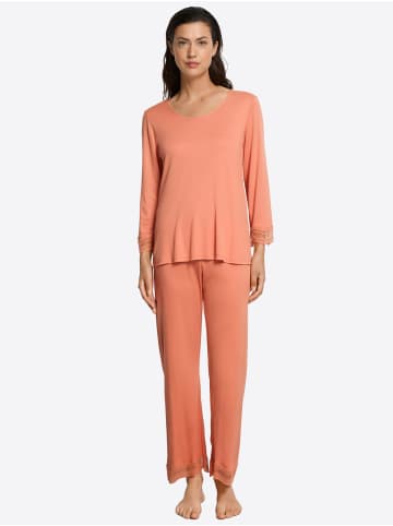 Hanro Pyjama Cira Nightwear in light carnelian