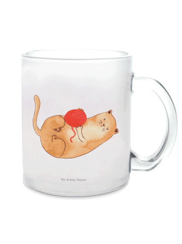 Mr. & Mrs. Panda Teetasse Katze Wolle ohne Spruch in Transparent