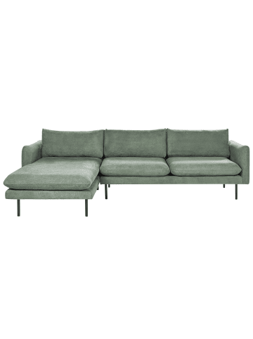 Beliani Ecksofa VINTERBRO in Grün/Schwarz - (W) 279 x (H) 86 x (L) 162 cm