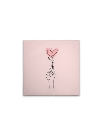 A.S. Création Leinwandbild Canvas Heartlines Rosa